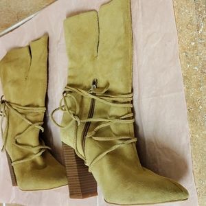 Zara Basic Collection brown leather boots, Size 41. Worn lightly.
